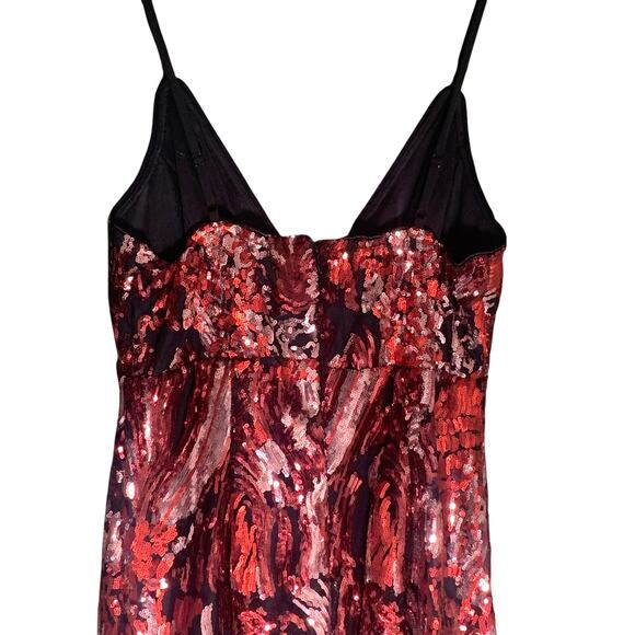 Lulu's Red Multi Sequin Midi Dress in Red sz S NWOT - Picture 11 of 13